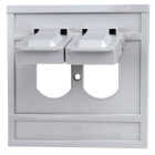 Leviton Single Gang Duplex Horizontal Commercial Grade Weatherproof Outdoor Outlet Cover Image 1