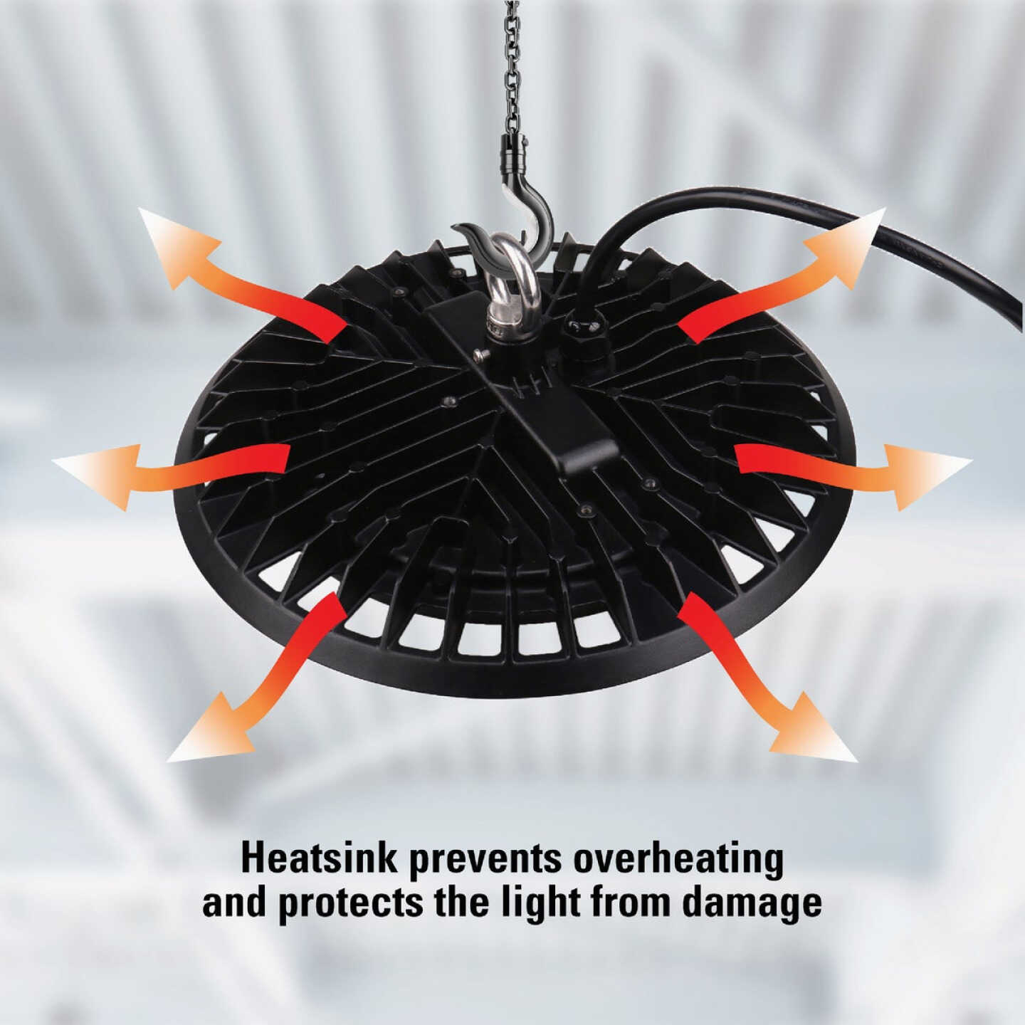 Metalux 11 In. 180W Equivalent 16,000 Lm. 5000K CCT High Bay Image 5