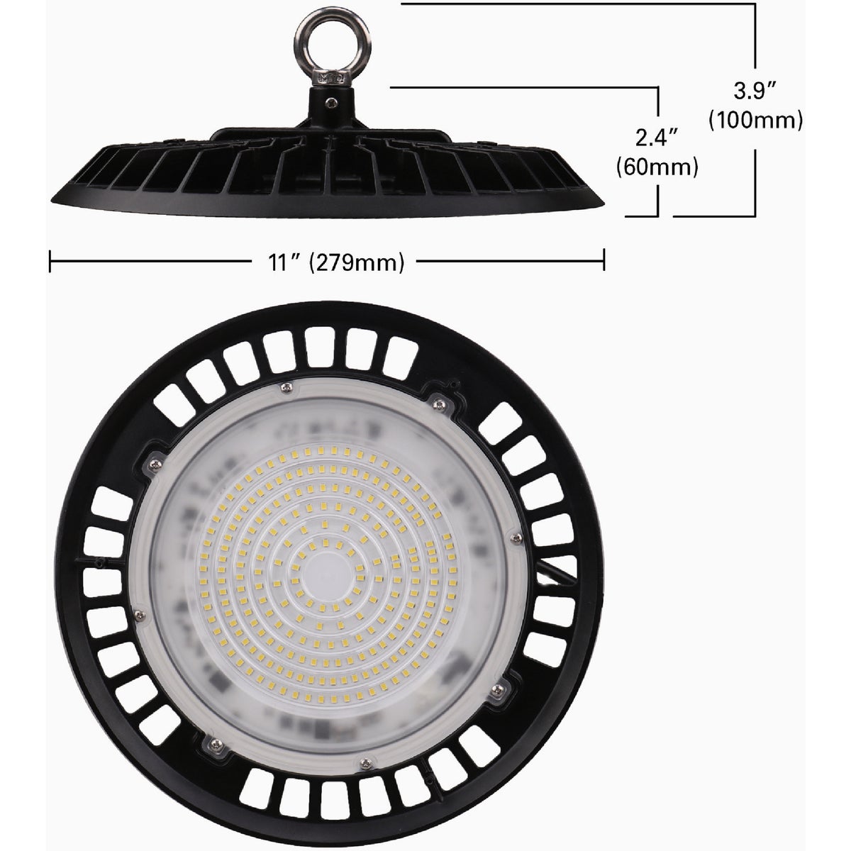 Metalux 11 In. 180W Equivalent 16,000 Lm. 5000K CCT High Bay Image 3