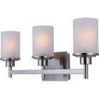 Canarm Lyndi 3-Light Brushed Nickel Vanity Bath Light Fixture, Etched Glass Image 7