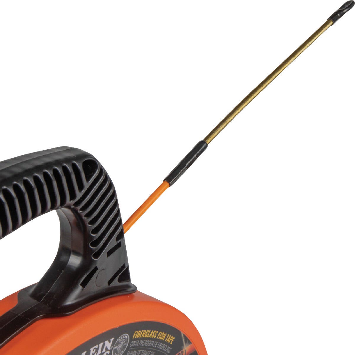 Klein 3/16 In. W. x 100 Ft. L. Fiberglass Fish Tape with Spiral Steel Leader Image 10