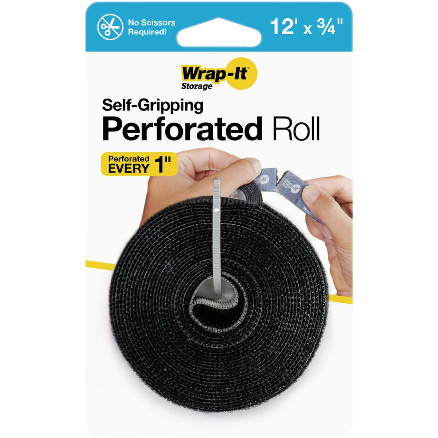 Wrap-It Storage 12 Ft. x 3/4 In. Self-Gripping Perforated Roll Image 7
