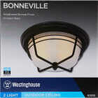 Westinghouse Bonneville 2-Light Weathered Bronze Exterior Flush Mount Fixture Image 2