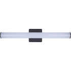 Canarm Osten 24 In. Black LED Vanity Bath Light Fixture, Tubular Glossy Opal Glass Image 1