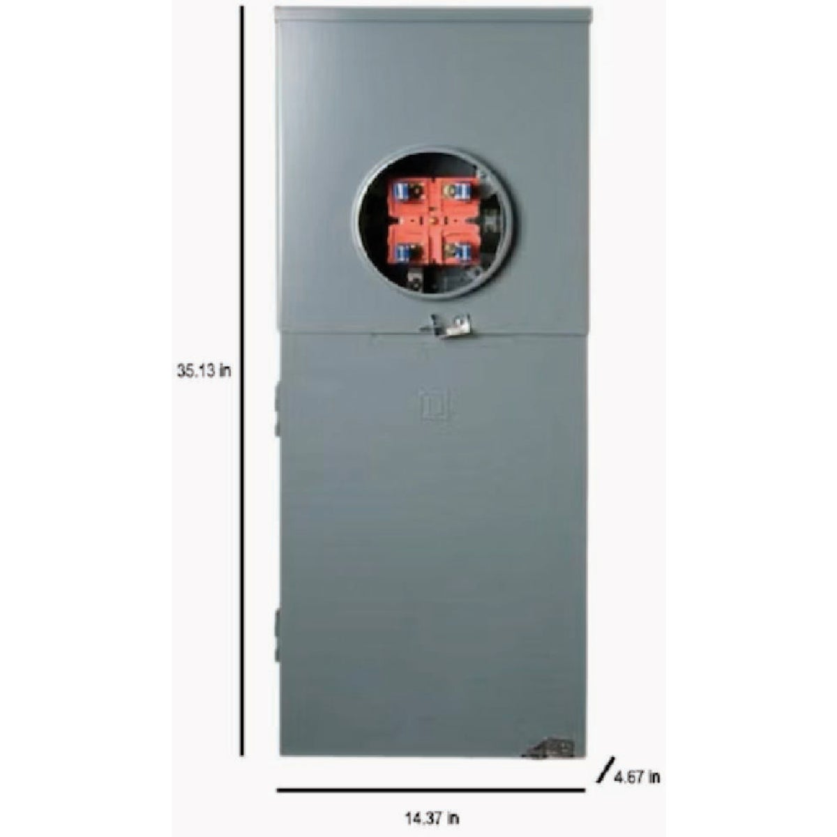 Square D 200A 16 Circuit Homeline Outdoor Meter Socket & Main Breaker Load Center Image 5
