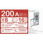 Square D 200A 16 Circuit Homeline Outdoor Meter Socket & Main Breaker Load Center Image 4