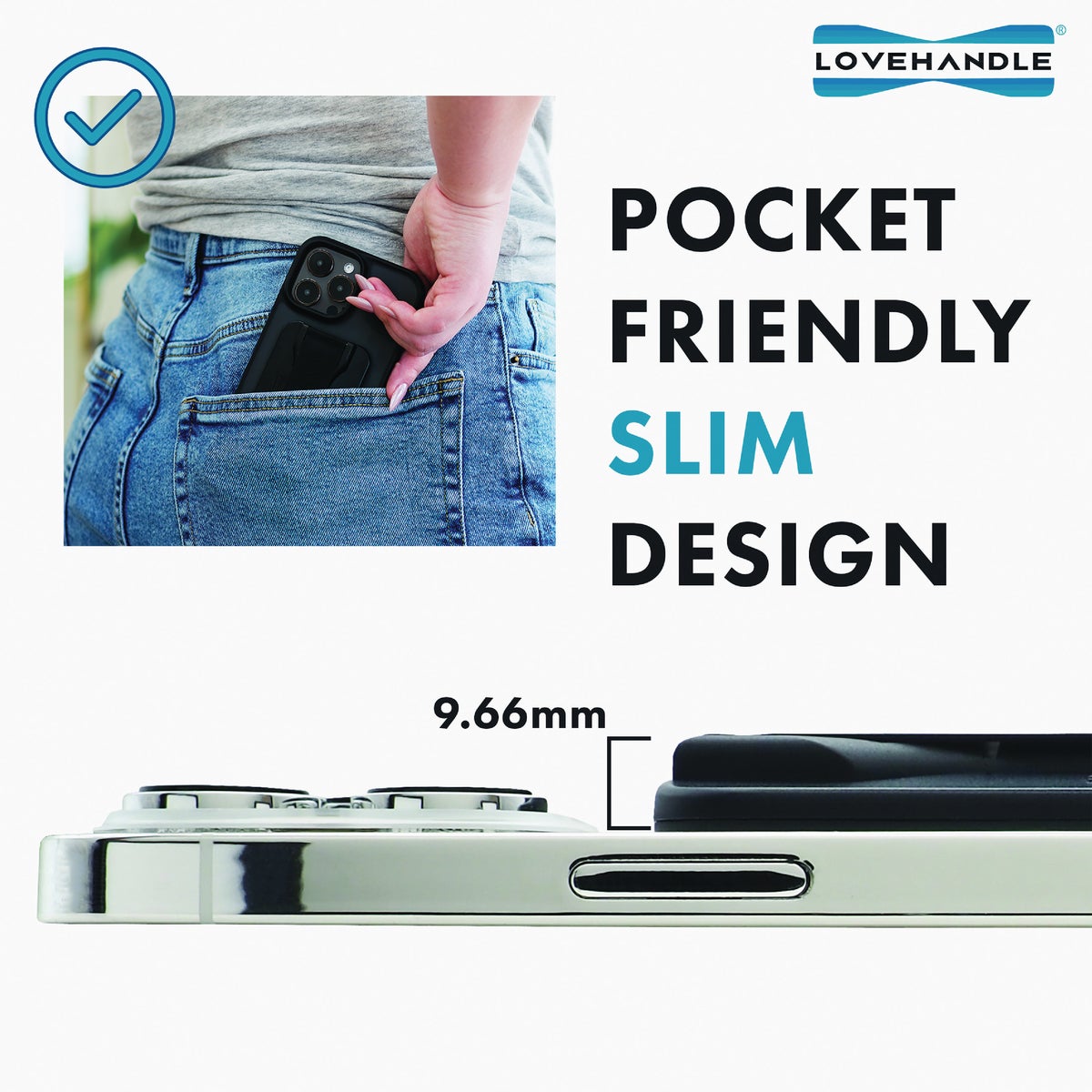 LoveHandle PRO for Magsafe Natural Glow Phone Grip Image 3