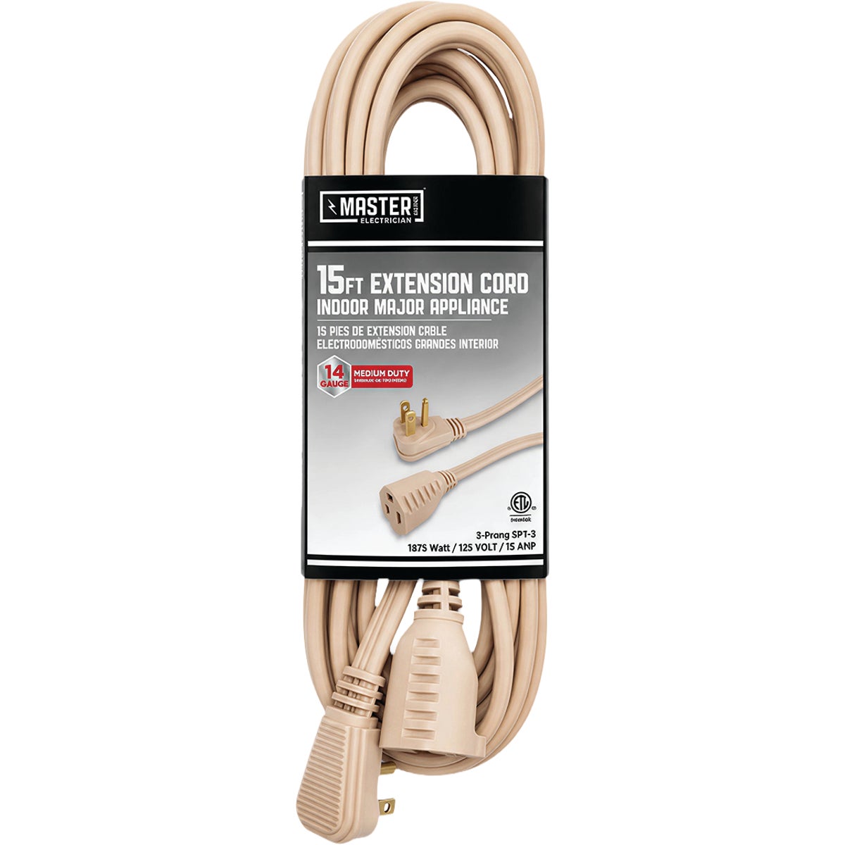 Master Electrician 15 Ft. 14/3 15A Appliance & Air Conditioner Cord