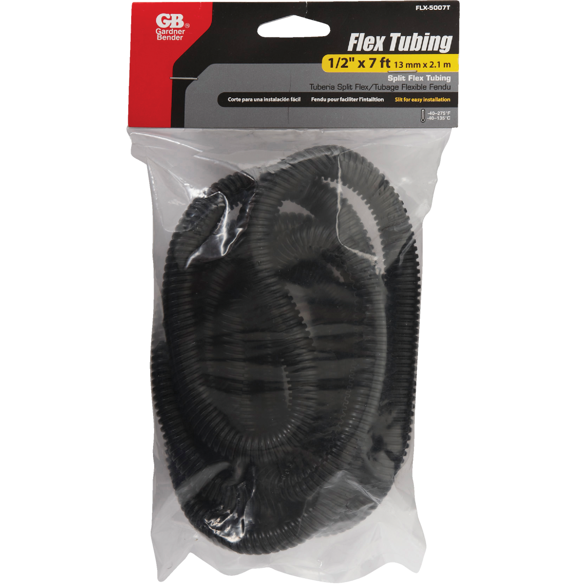 Gardner Bender 1/2 In. Dia. x 7 Ft. L. Polyethylene Black Split Flex Tubing Image 2