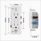 Leviton Lever Edge Self-Test 15A Tamper/Weather-Resistant GFCI Duplex Outlet Image 5