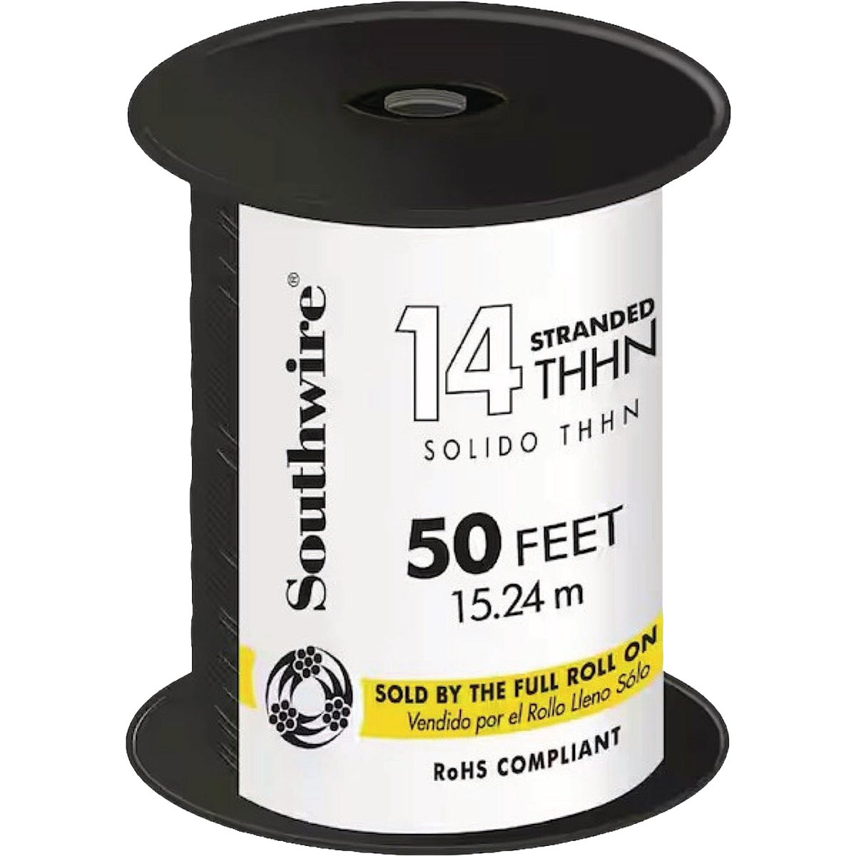 Southwire 50 Ft. 14 AWG Stranded Black THHN Electrical Wire