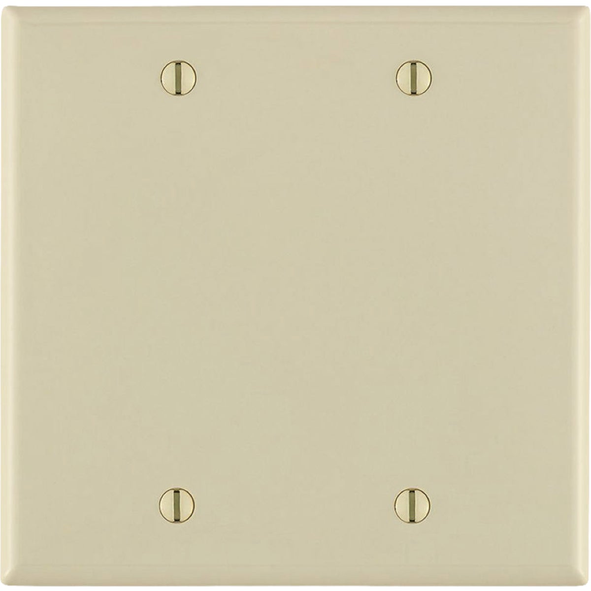 Leviton 2-Gang Light Almond Thermoplastic Nylong Blank Wall Plate