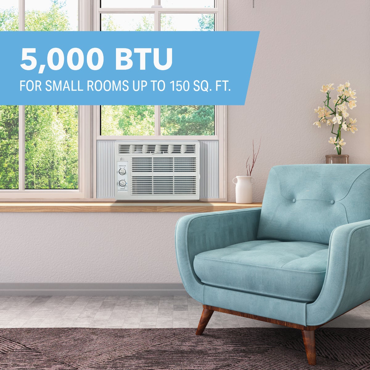 Perfect Aire 5000 BTU 150 Sq. Ft. Window Air Conditioner Image 4