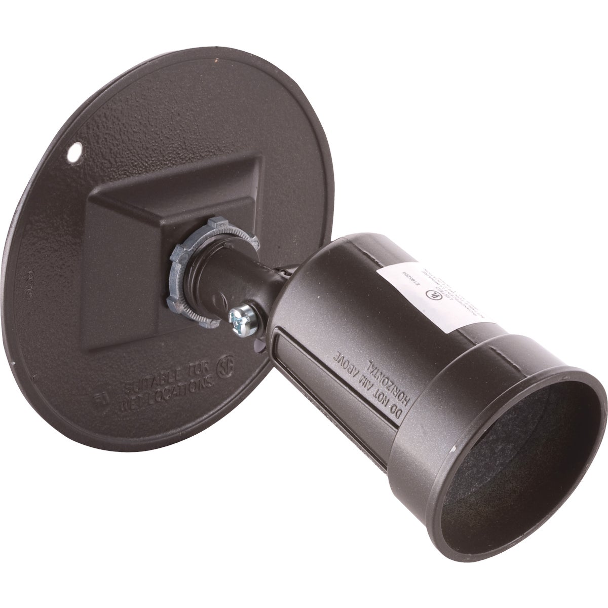 Bell 75-150W PAR38 Bronze 4 In. Round Weatherproof Combination Cover with 1 Lampholder, Gasket, and Hardware