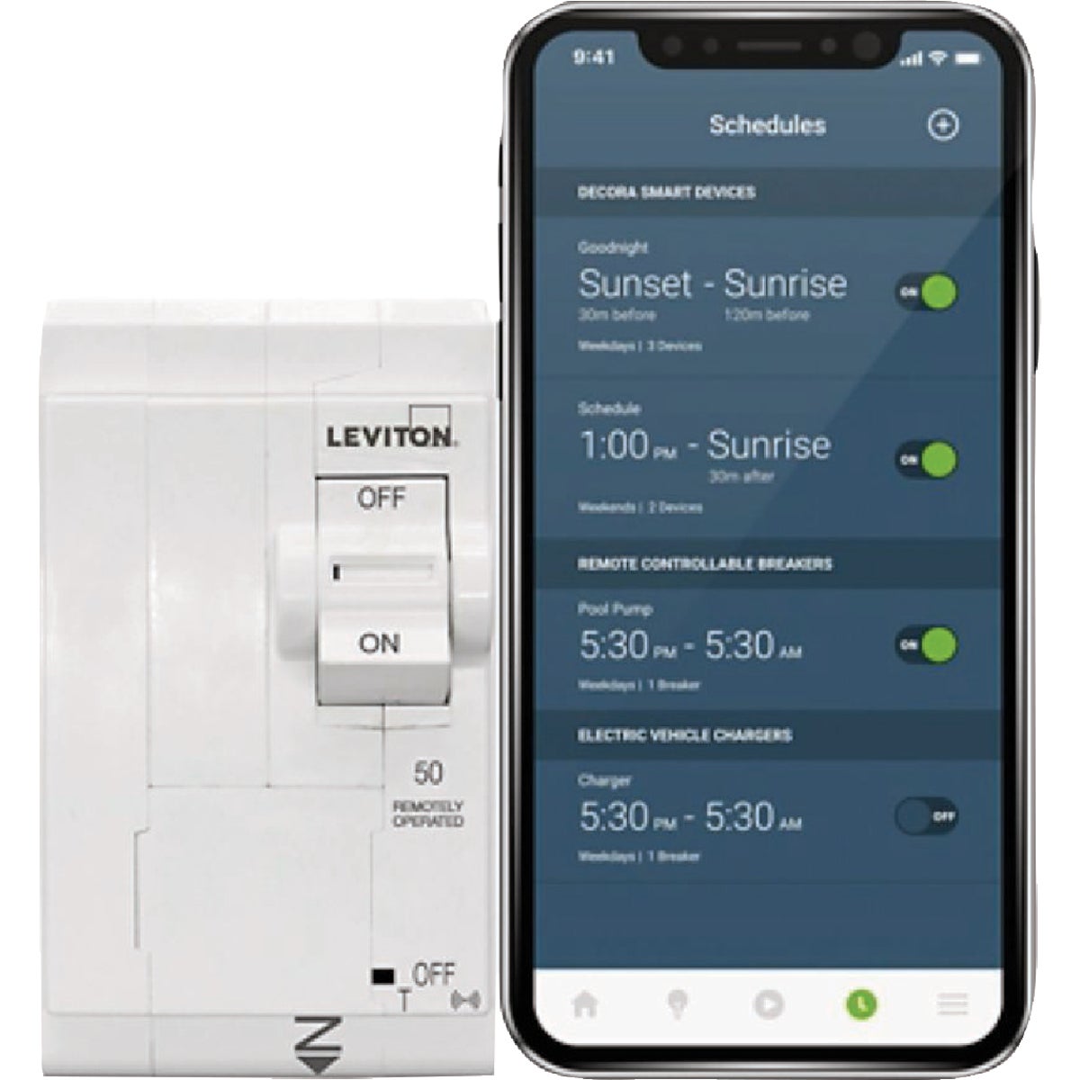 Leviton 2nd Gen 50A 2-Pole Smart Circuit Breaker