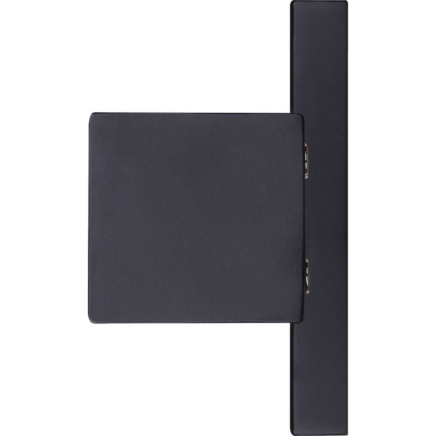 Canarm Jonah 24 In. Black LED Vanity Bath Light Fixture, Square Glossy Opal Glass Image 4