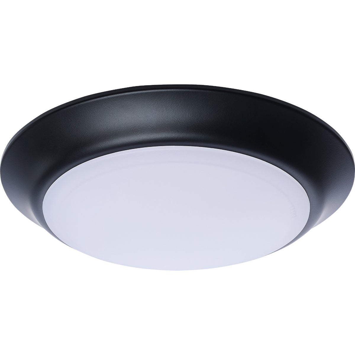 Satco Nuvo 7 In. Black 60W Equivalent LED CCT-Selectable Disk Flush Mount Ceiling Light Fixture