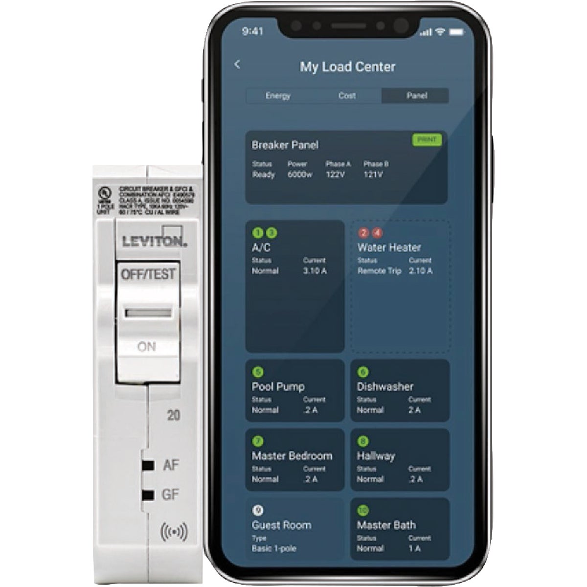 Leviton 2nd Gen 20A 1-Pole Smart Circuit Breaker