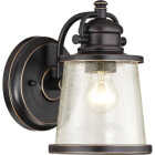 Westinghouse Emma Jane 1-Light Amber Bronze Outdoor Wall Lantern Image 1