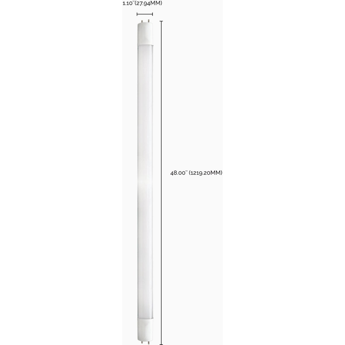 Satco 32W Equivalent 48 In. Natural Light T8 Medium Bi-Pin Ballast Bypass DLC Listed LED Tube Light Bulb Image 2