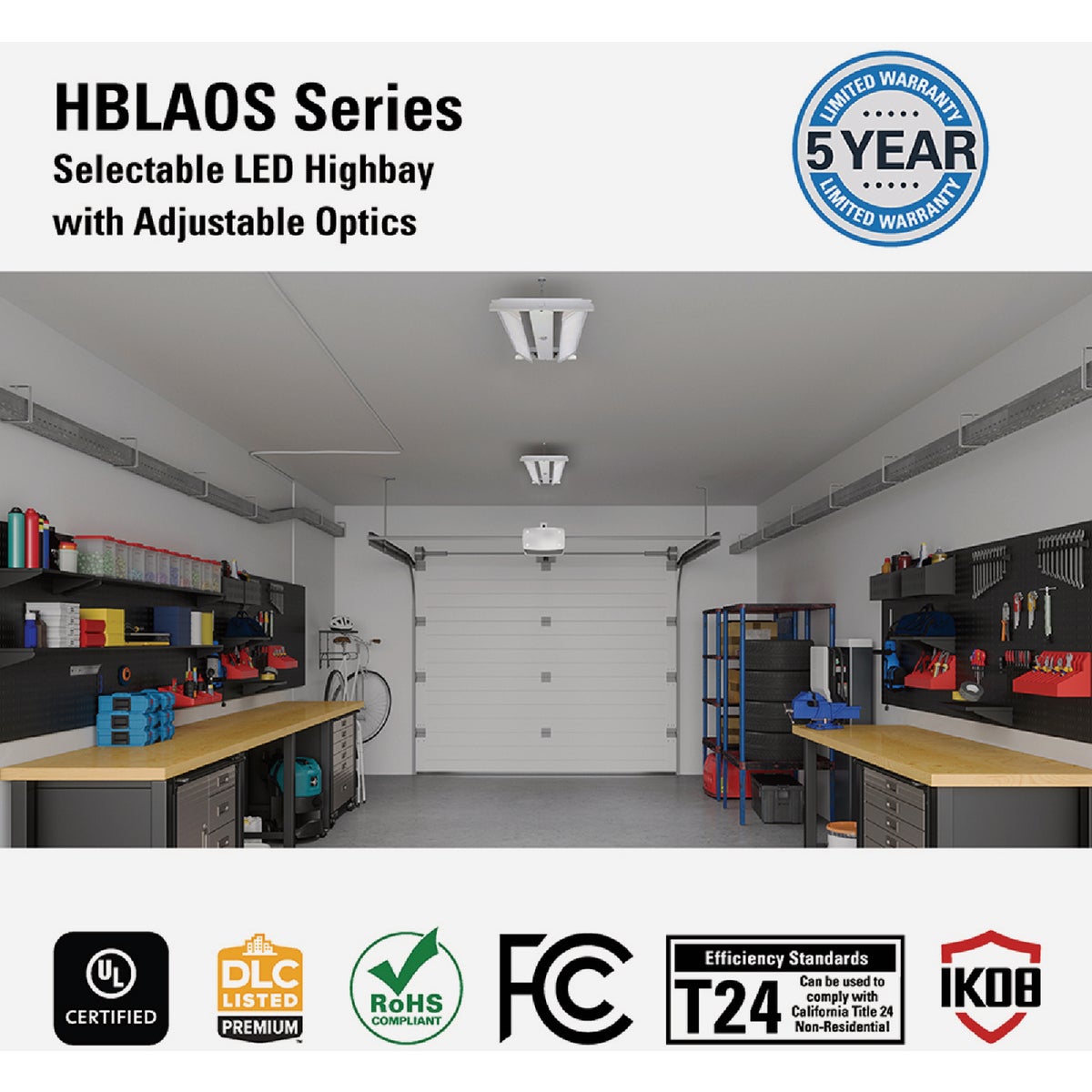 Halo 2 Ft. Selectable LED Highbay Light Fixture with Adjustable Optics Image 5