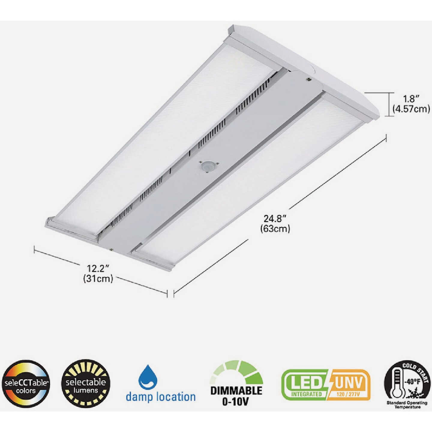 Halo 2 Ft. Selectable LED Highbay Light Fixture with Adjustable Optics Image 3