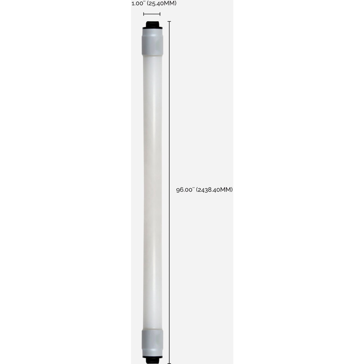 Satco 110W Equivalent 96 in. Daylight T8 Recessed Double Contact LED Tube Light Bulb Image 2