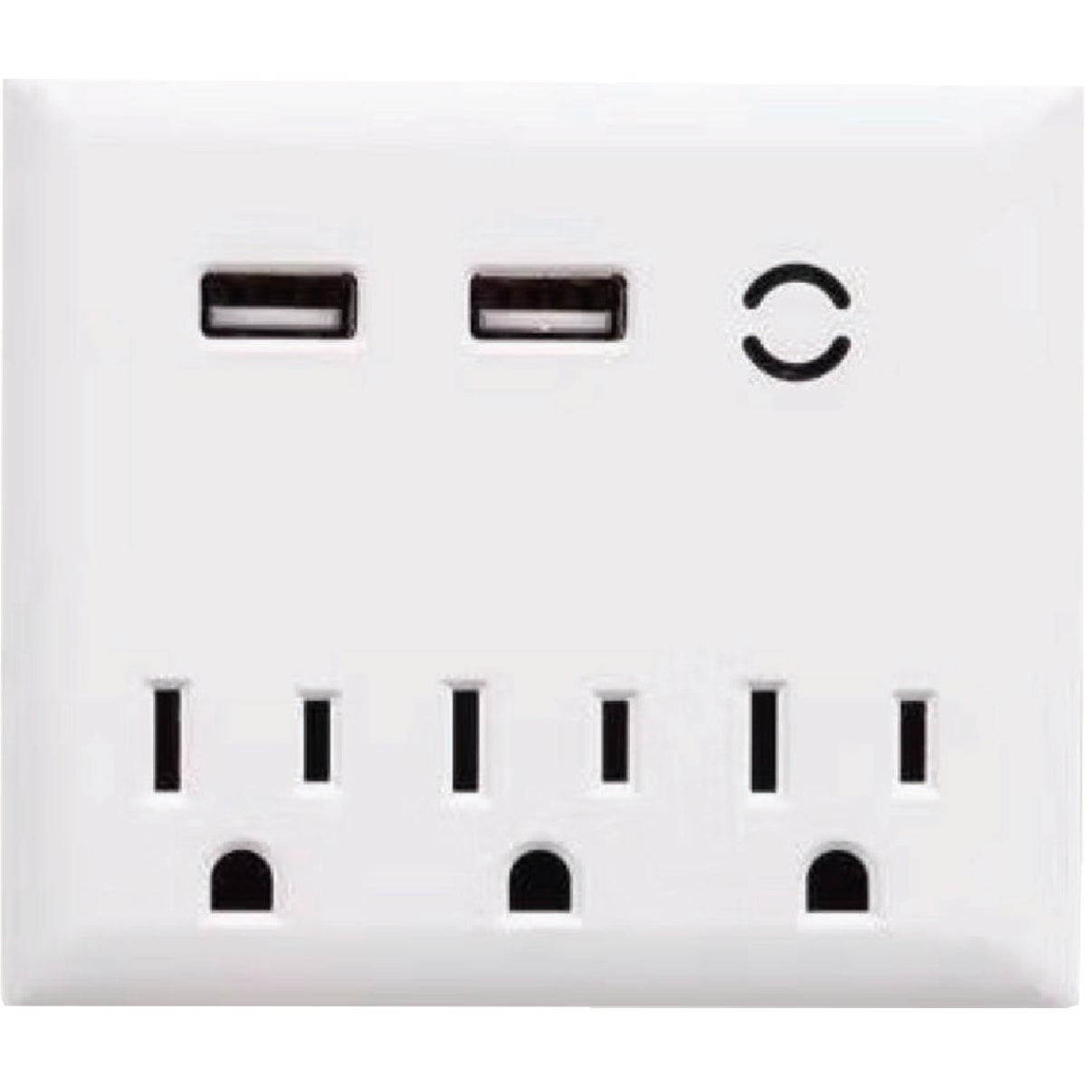 Globe White 3-Outlet Wall Tap Surge Protector