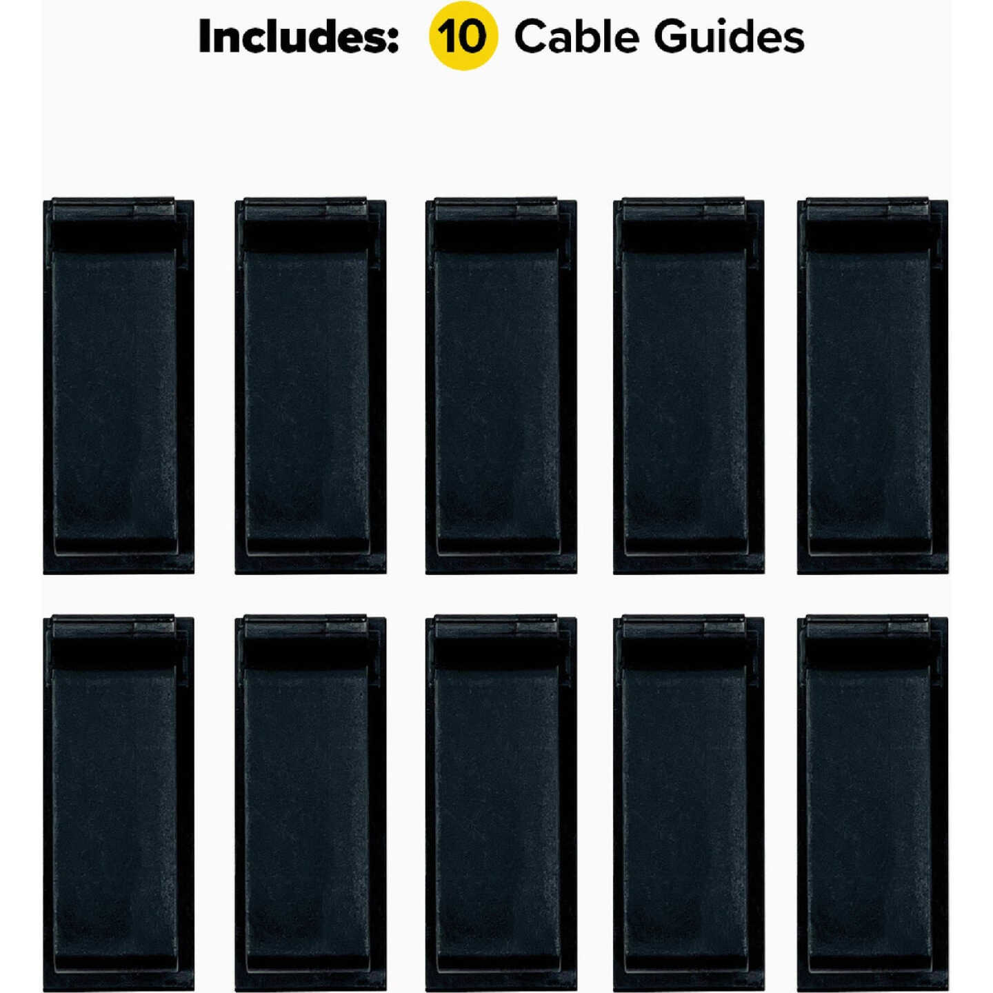 Wrap-It Storage Medium Black Cable Guides (10-Pack) Image 1