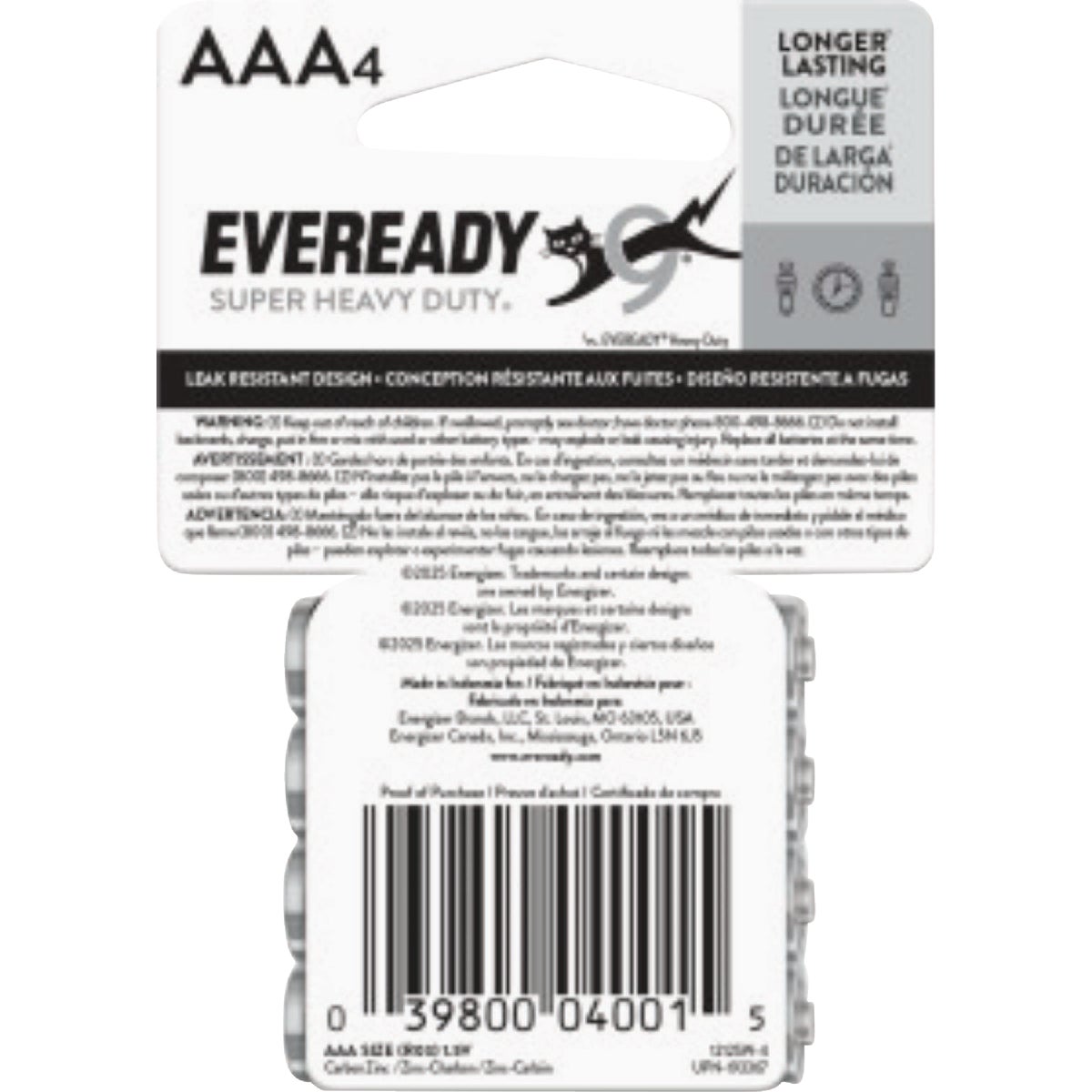 Eveready AAA Hevay-Duty Alkaline Battery (4-Pack) Image 3