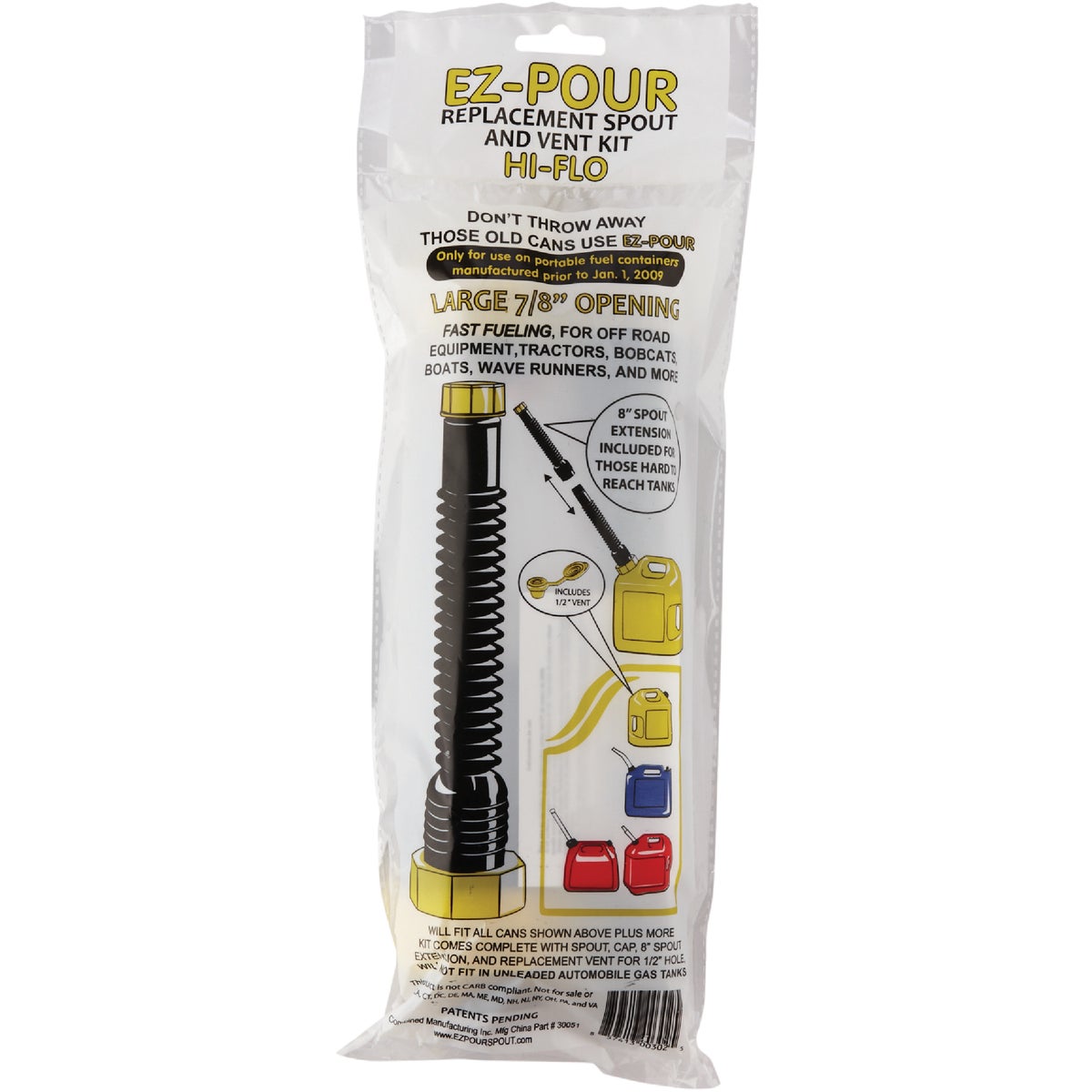 EZ-Pour 8 In. - 16 In. l Hi-Flo Fuel Can Spout and Vent Replacement Kit Image 2