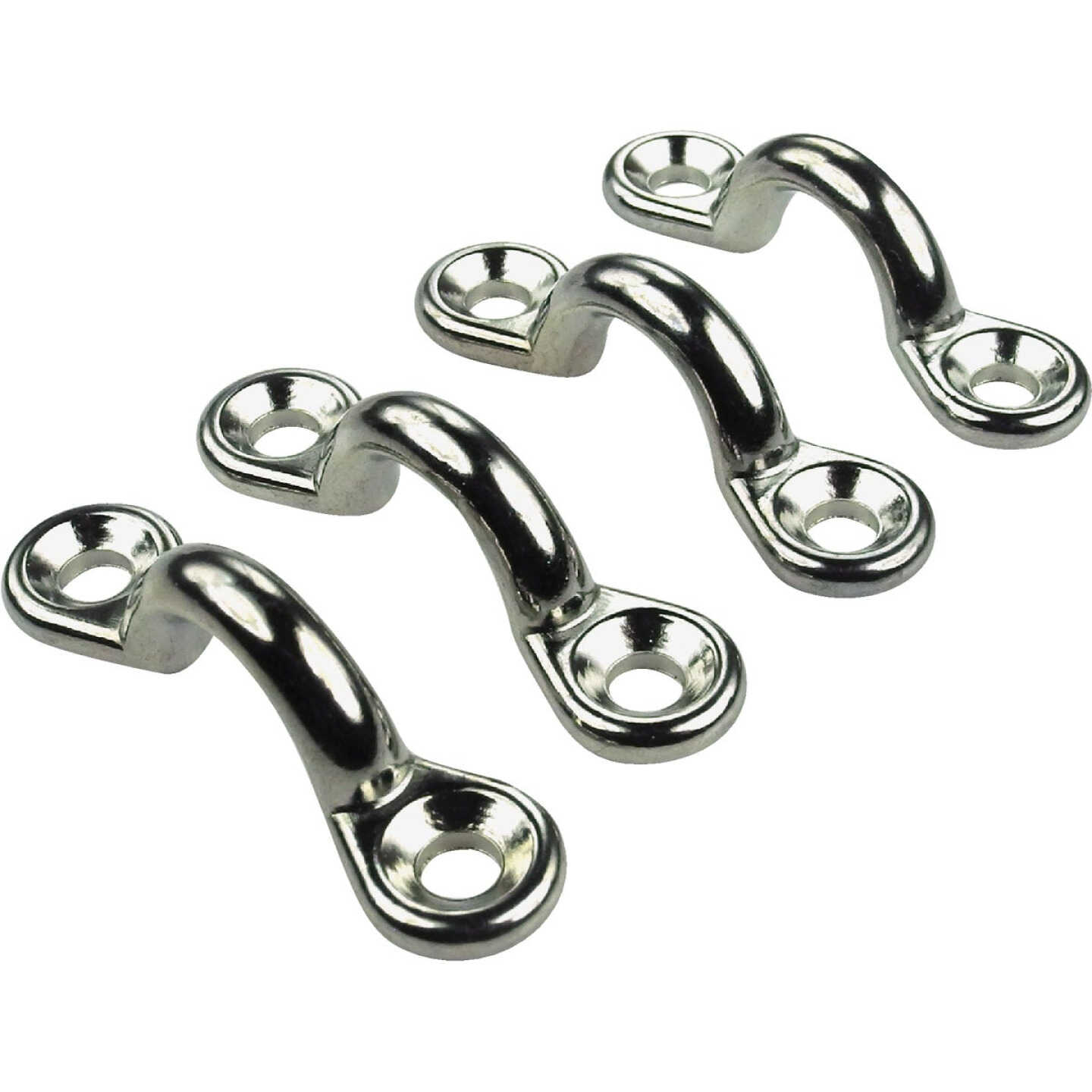Seachoice 1-7/8 In. L x 3/8 In. ID Chrome Plated Zinc Eye Strap (4-Pack) Image 1