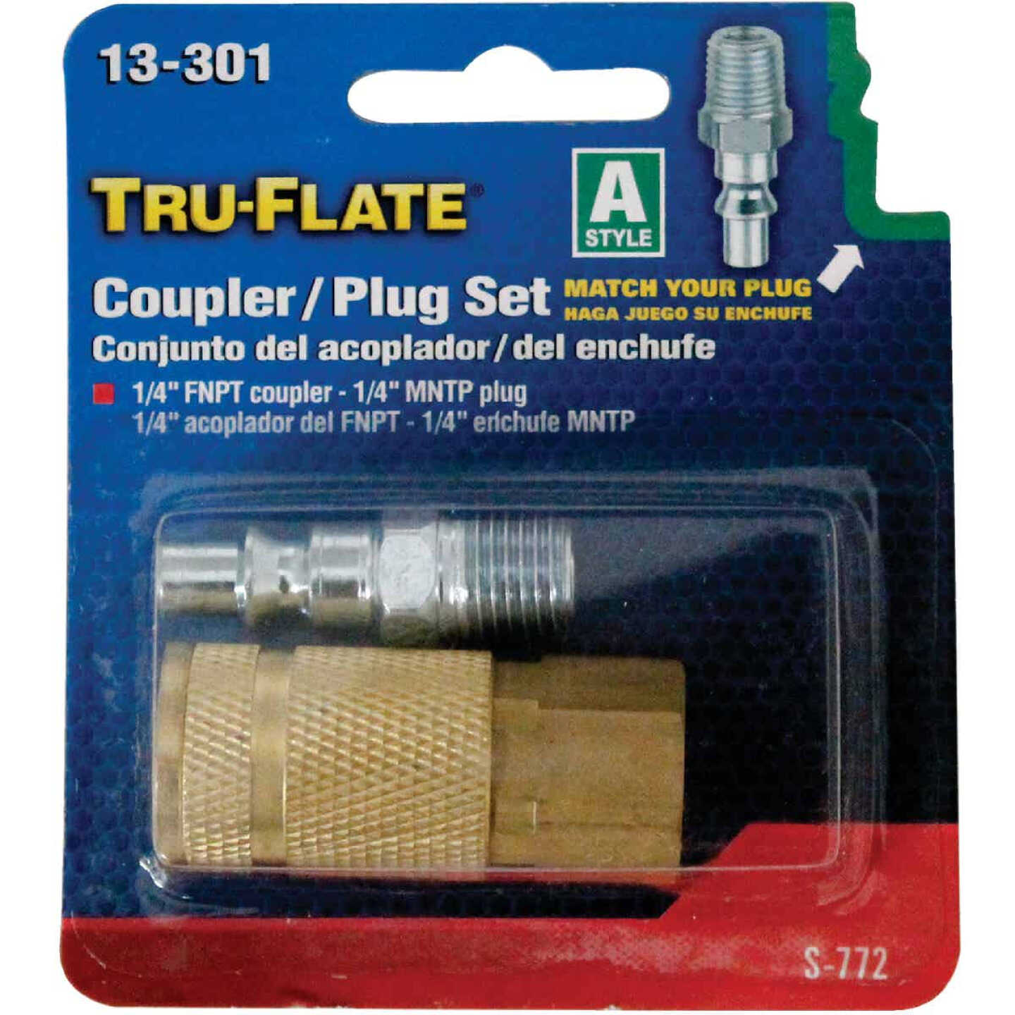 Tru-Flate 1/4 In. Coupler and Plug Image 2