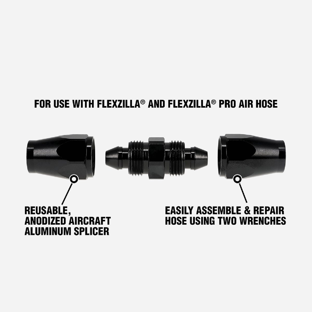 Flexzilla Pro 3/8 In. Barb Reusable Air Hose Splicer Image 2
