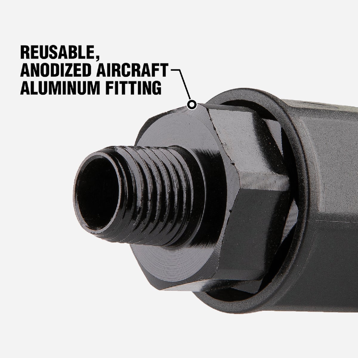 Flexzilla Pro 3/8 In. Barb 1/4 In. MNPT Reusable Air Hose End with Swivel Image 2