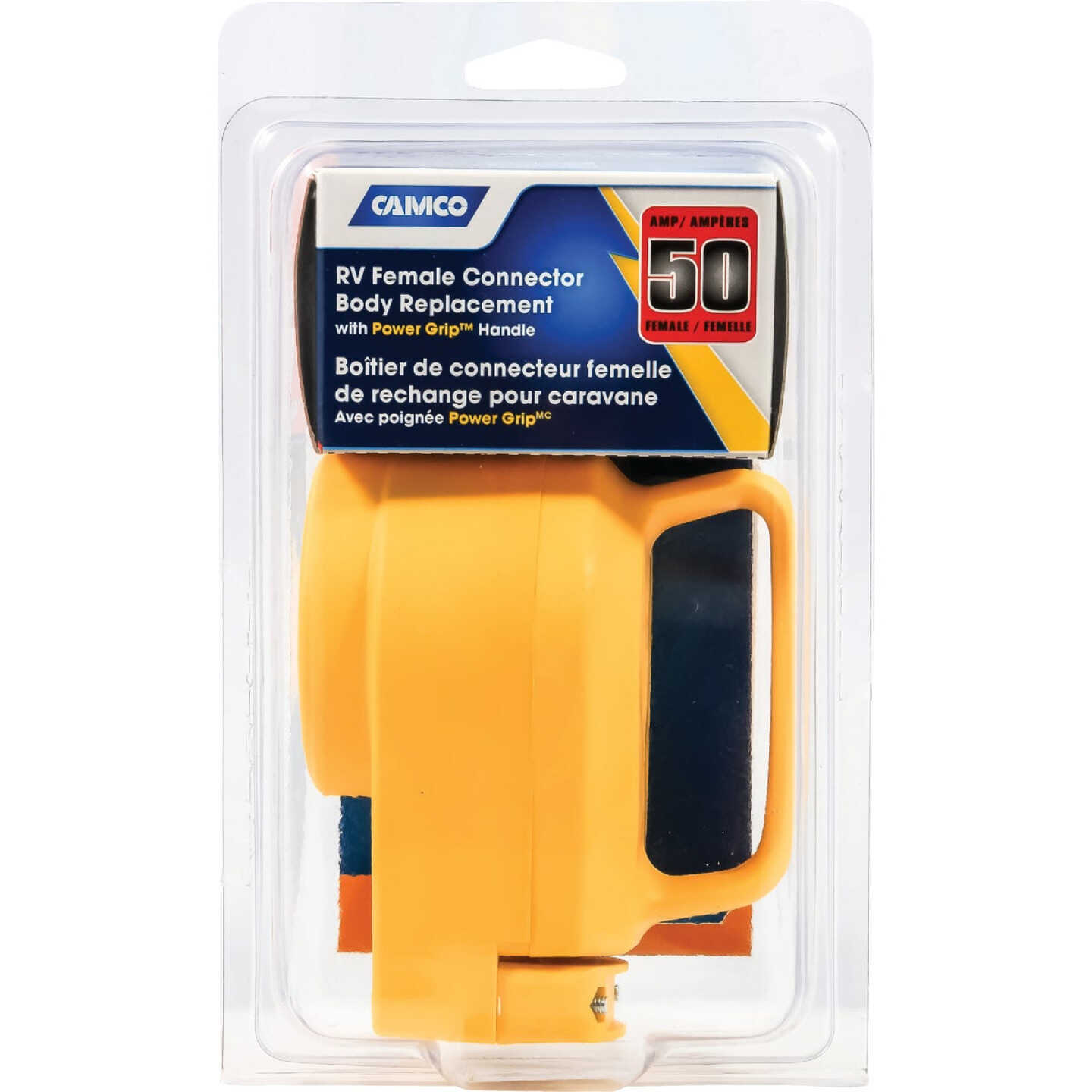 Camco Power Grip 50A Female Replacement RV Receptacle Image 1