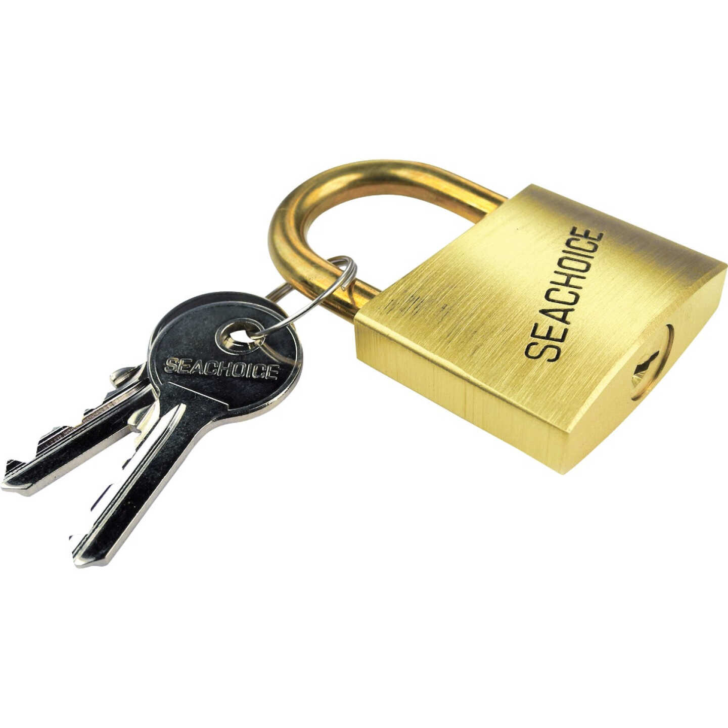 Seachoice 1-1/4 In. Solid Brass Body & Hasp Padlock Image 1