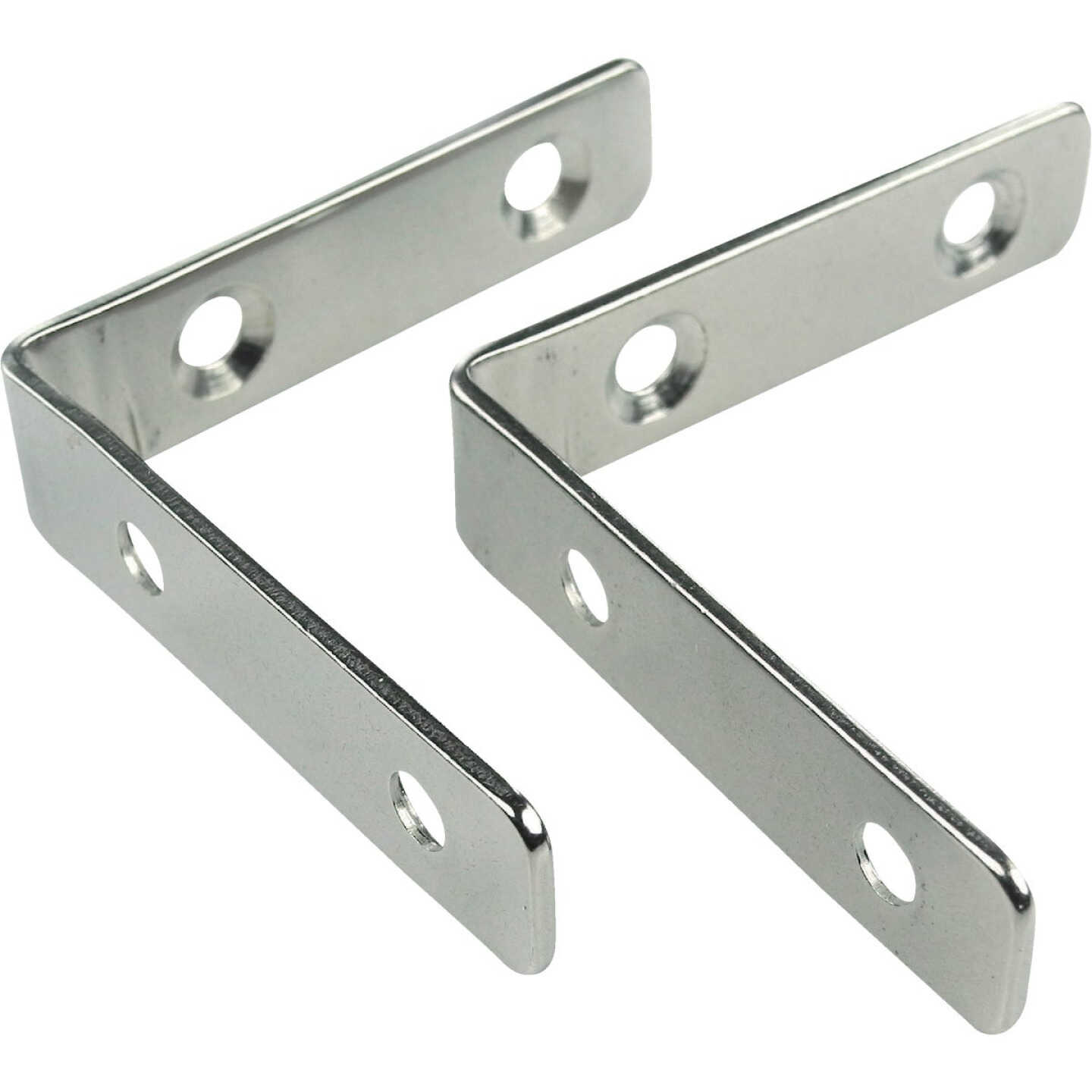 Seachoice 2-3/8 In. x 1/2 In. Polished Steel Angle Bracket Corner Brace Image 1