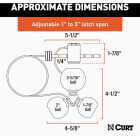 CURT 1-7/8 to 2-5/16 In. Universal Tri-Ball Trailer Coupler Lock Image 2