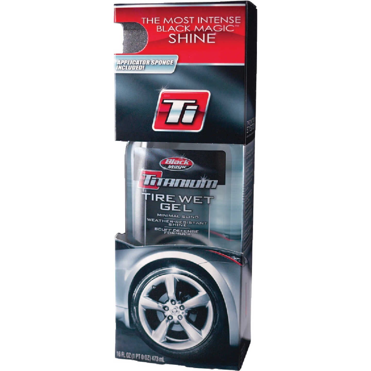 BLACK MAGIC Titanium 16 Oz. Pourable Tire Wet Gel Tire Shine Image 1