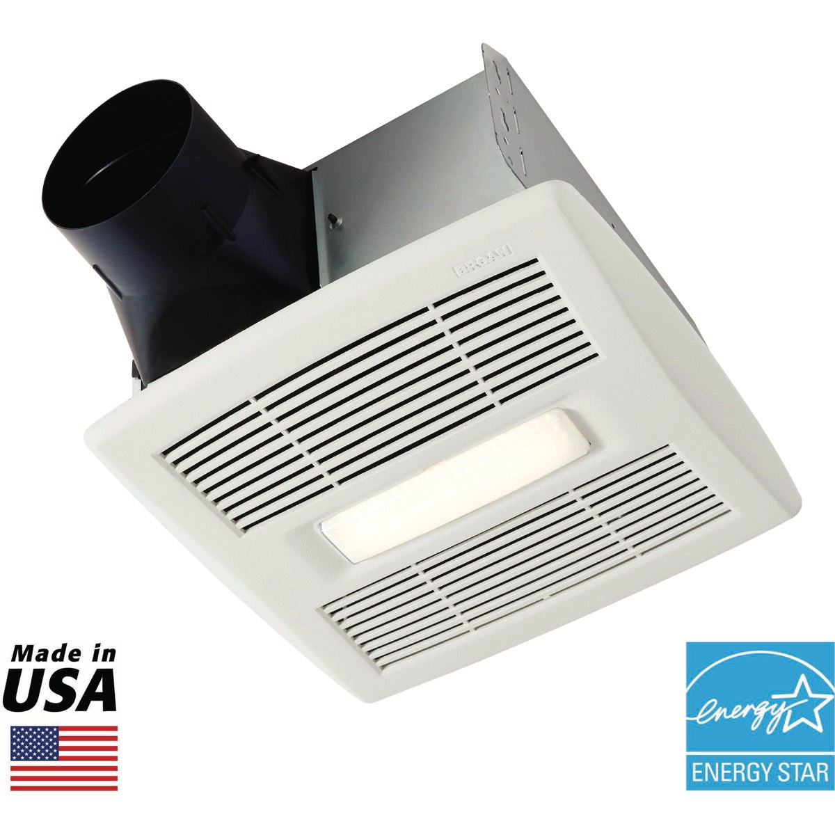Broan-NuTone Flex Series 110 CFM 1.0 Sones 120V Bath Exhaust Fan with Light Image 1