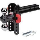 TowSmart X-Mount Adjustable Dual Ball Mount with U-Pin & Clip Image 1