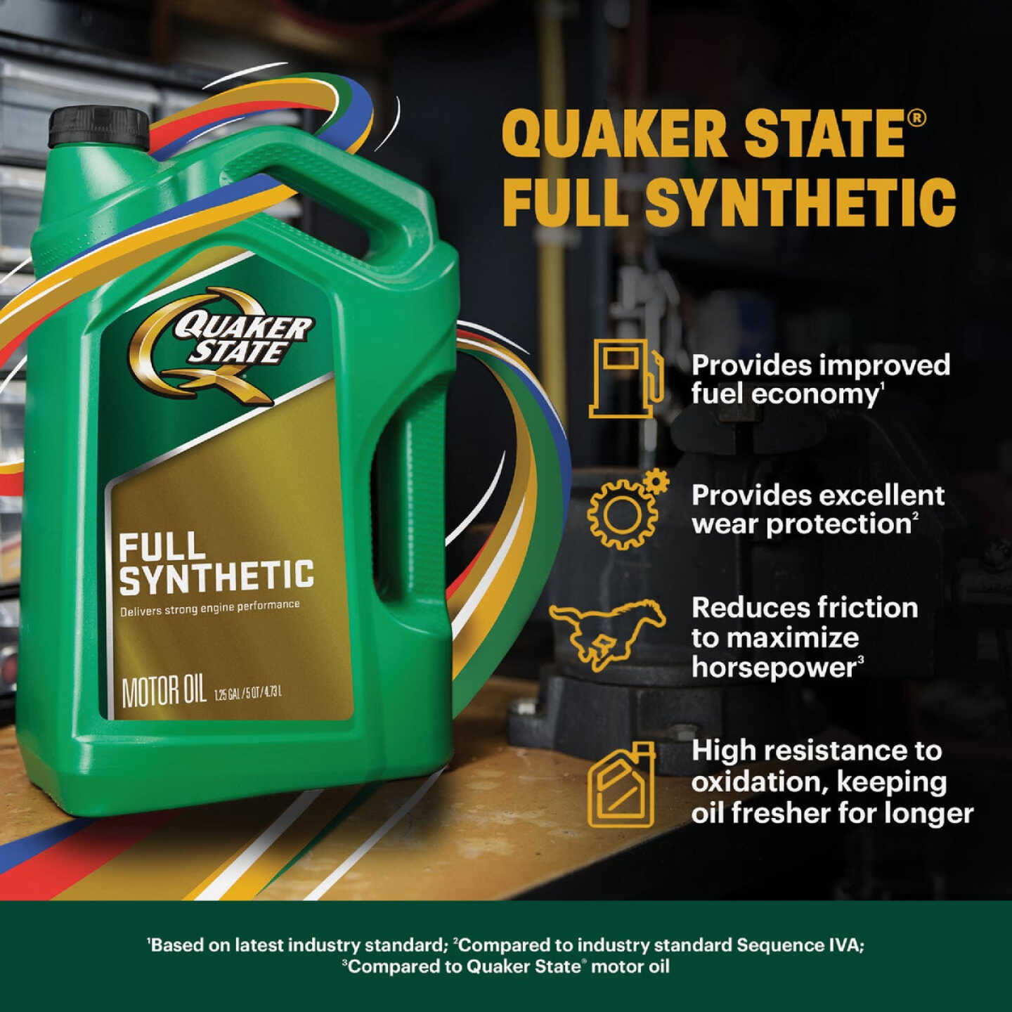 Quaker State Full Synthetic 5W-30 Motor Oil, 1 Qt. Image 3