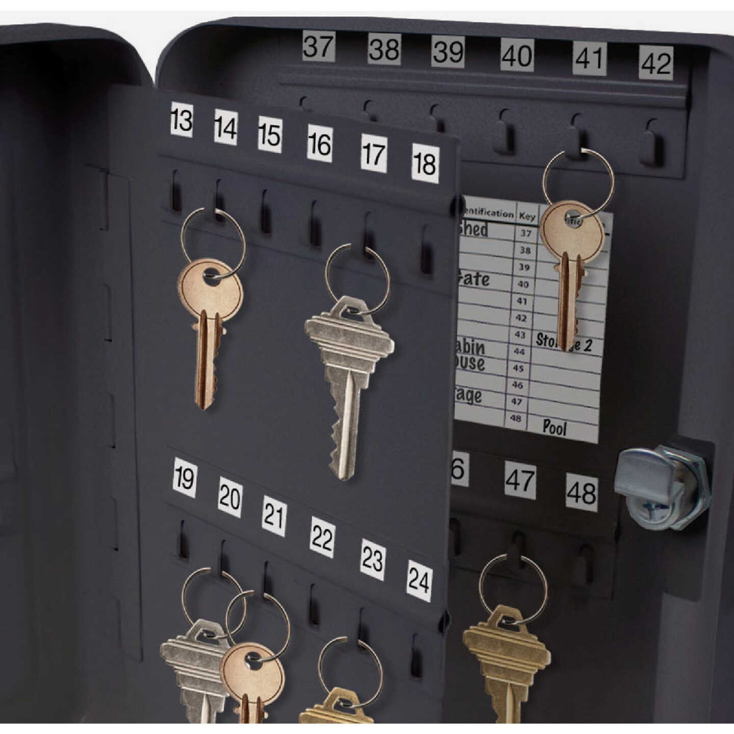 Lucky Line Metal Cabinet Key Hider (48-Hook) Image 4