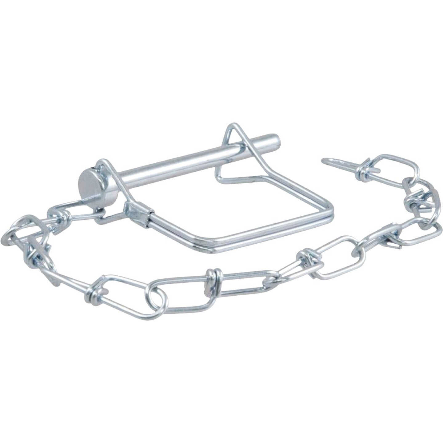 CURT 1/4 In. Trailer Coupler Pin with 12 In. Chain Image 1