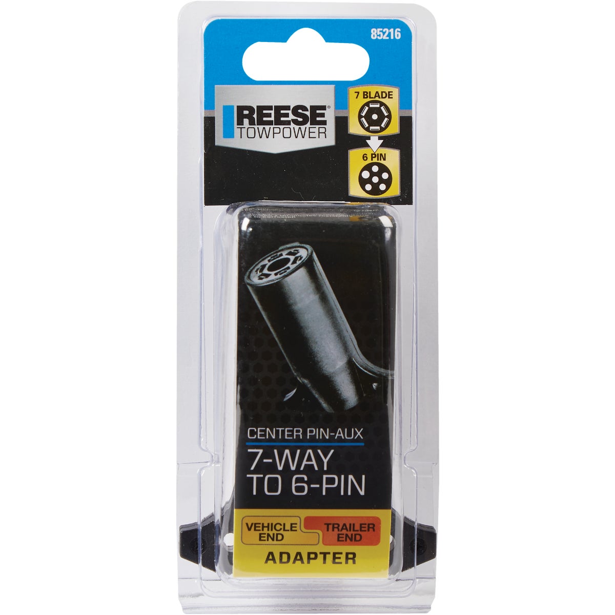TowSmart 7-Blade to 6-Round Plug-In Adapter Image 2