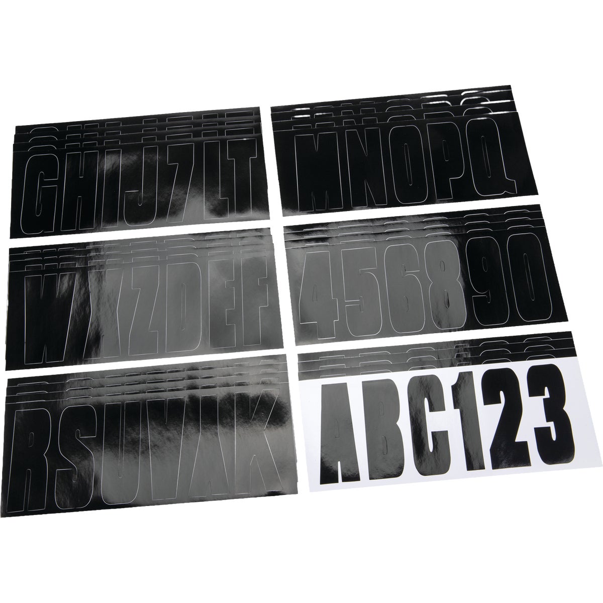 Seachoice 3-1/4 In. Black Solid Vinyl Letter & Number Kit Image 6