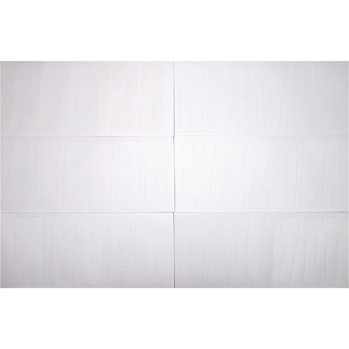 Seachoice 3-1/4 In. White Solid Vinyl Letter & Number Kit Image 3