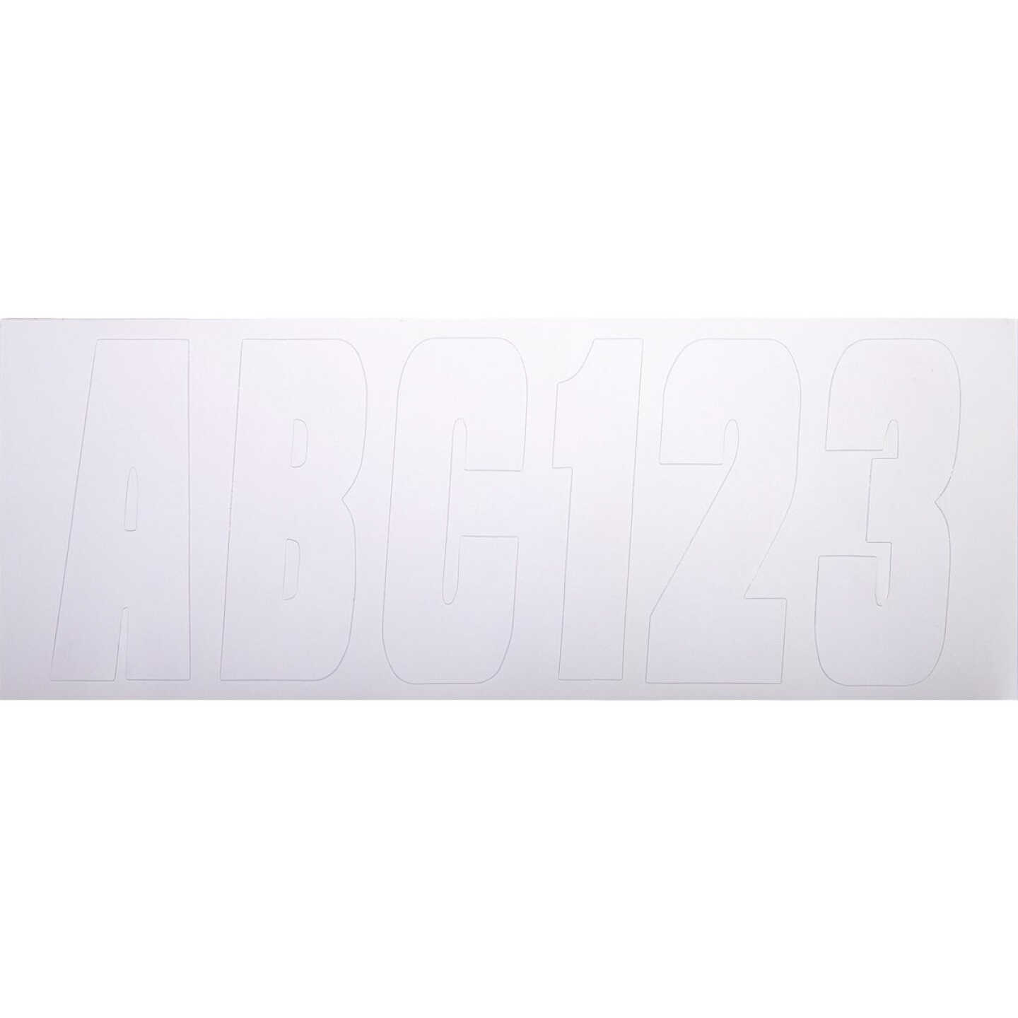 Seachoice 3-1/4 In. White Solid Vinyl Letter & Number Kit Image 4