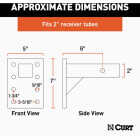 CURT 2 In. Adjustable Pintle Mount, 10,000 Lb. Capacity Image 2